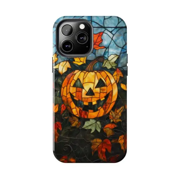 Luminous Lantern Halloween Stained Glass Tough Phone Case for iPhone and Samsung - Image 78