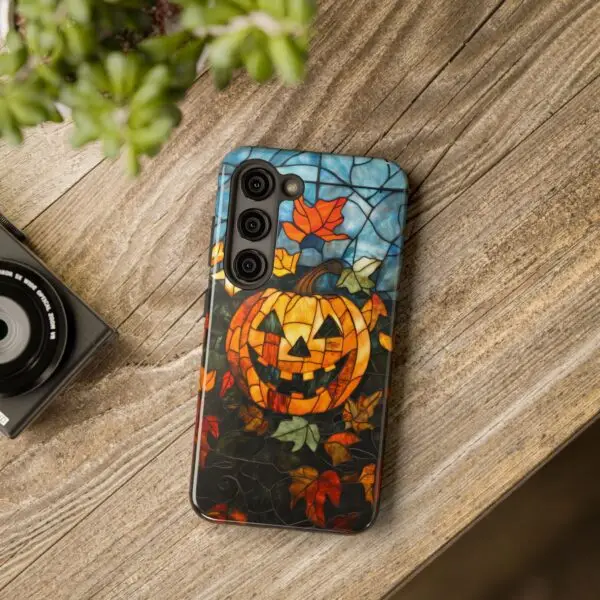 Luminous Lantern Halloween Stained Glass Tough Phone Case for iPhone and Samsung - Image 115