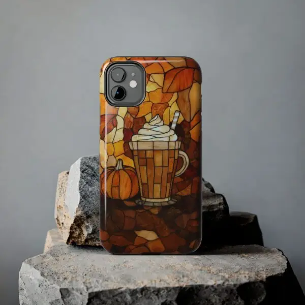 Stained Glass Pumpkin Spice Latte (PSL) Tough Phone Case for iPhone and Samsung - Image 21