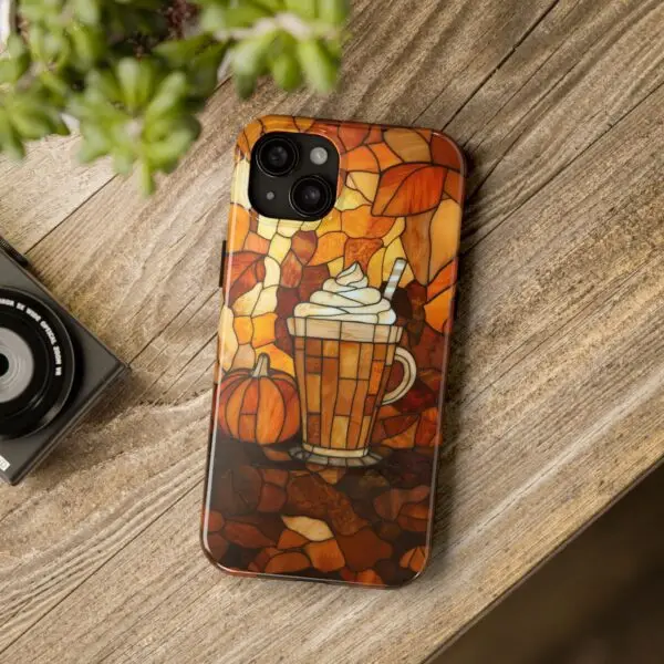 Stained Glass Pumpkin Spice Latte (PSL) Tough Phone Case for iPhone and Samsung - Image 100
