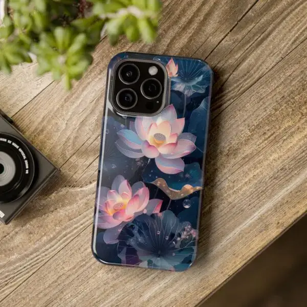 Dew-Kissed Lotus Magnetic Tough Case for iPhone and Samsung - Image 110