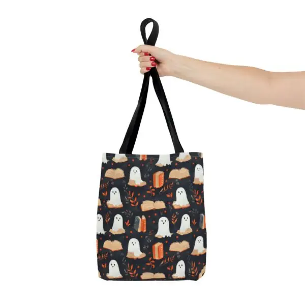 Haunted Library Halloween Librarian Tote Bag - Image 4