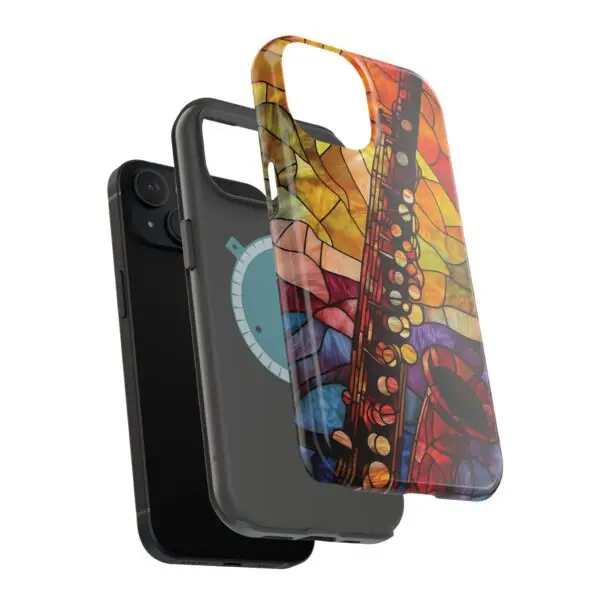 Symphonic Stained Glass Oboe Magnetic Tough Case for iPhone and Samsung - Image 2