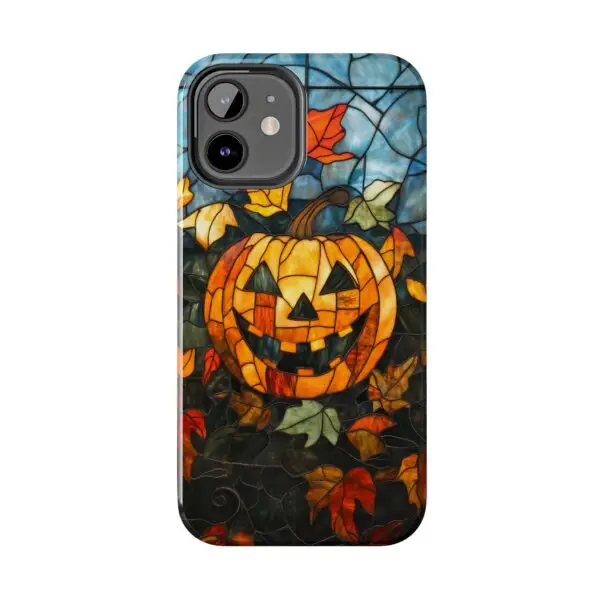 Luminous Lantern Halloween Stained Glass Tough Phone Case for iPhone and Samsung - Image 36