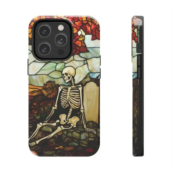 Autumn Graveyard Skeleton Tough Phone Cases for iPhone and Samsung - Image 85