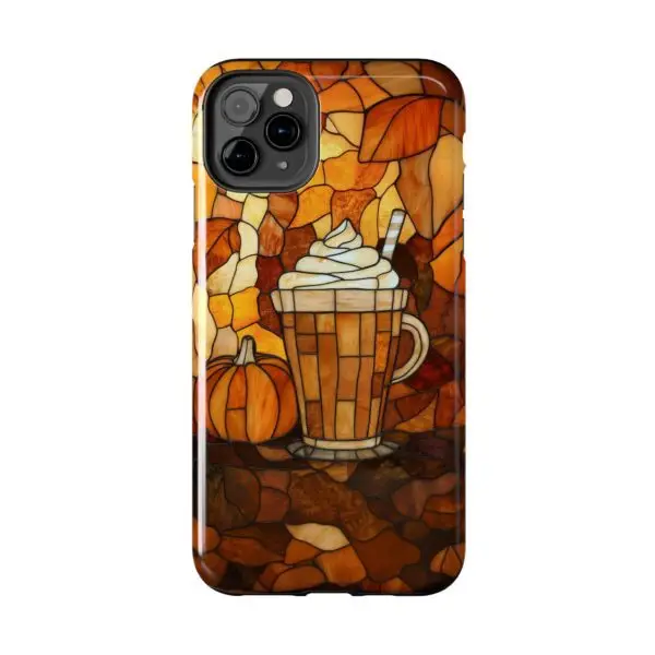 Stained Glass Pumpkin Spice Latte (PSL) Tough Phone Case for iPhone and Samsung - Image 30