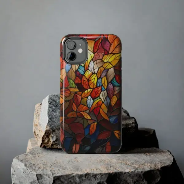 Autumn Leaves Stained Glass Tough Phone Case for iPhone and Samsung - Image 21