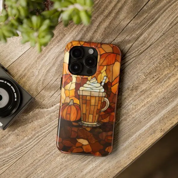 Stained Glass Pumpkin Spice Latte (PSL) Tough Phone Case for iPhone and Samsung - Image 95