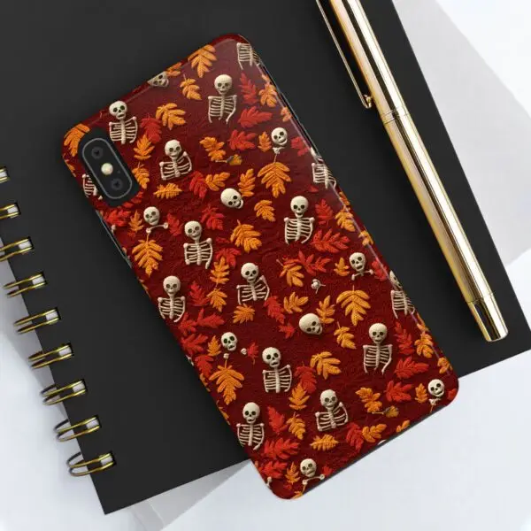 3D Orange Autumn Skeleton Tough Phone Cases for iPhone and Samsung - Image 16