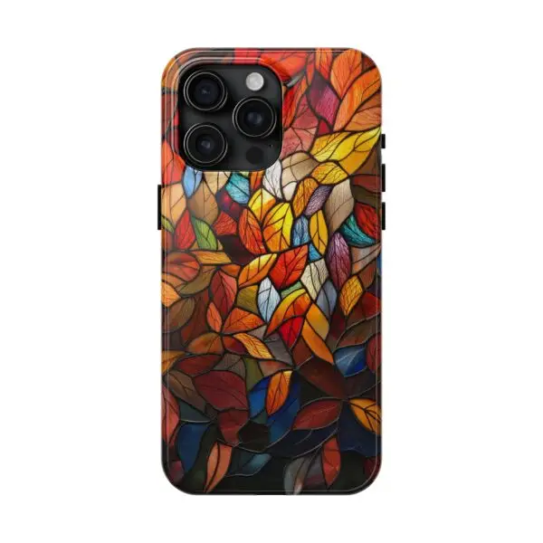 Autumn Leaves Stained Glass Tough Phone Case for iPhone and Samsung - Image 101