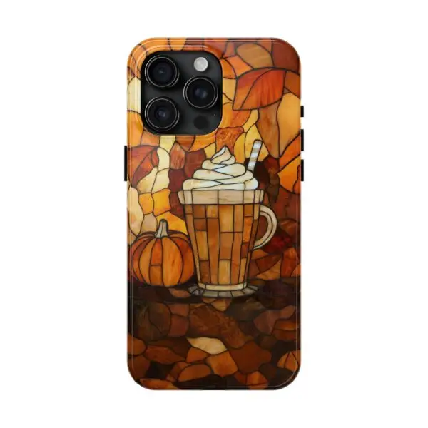 Stained Glass Pumpkin Spice Latte (PSL) Tough Phone Case for iPhone and Samsung - Image 101