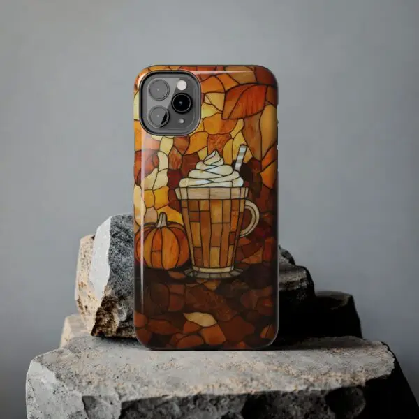 Stained Glass Pumpkin Spice Latte (PSL) Tough Phone Case for iPhone and Samsung - Image 33