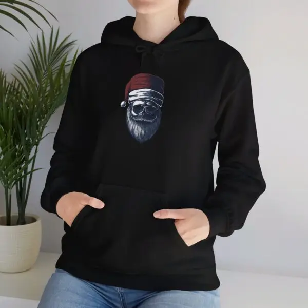 Dark Santa Gothic Christmas Unisex Heavy Blend™ Hooded Sweatshirt - Image 13