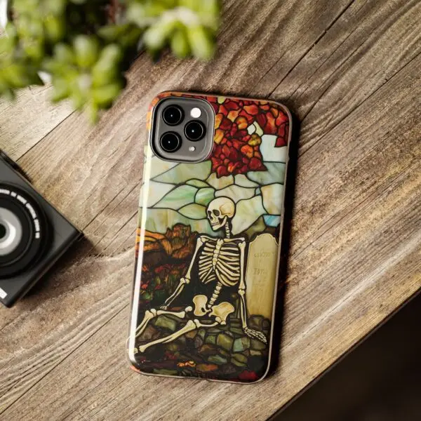 Autumn Graveyard Skeleton Tough Phone Cases for iPhone and Samsung - Image 34