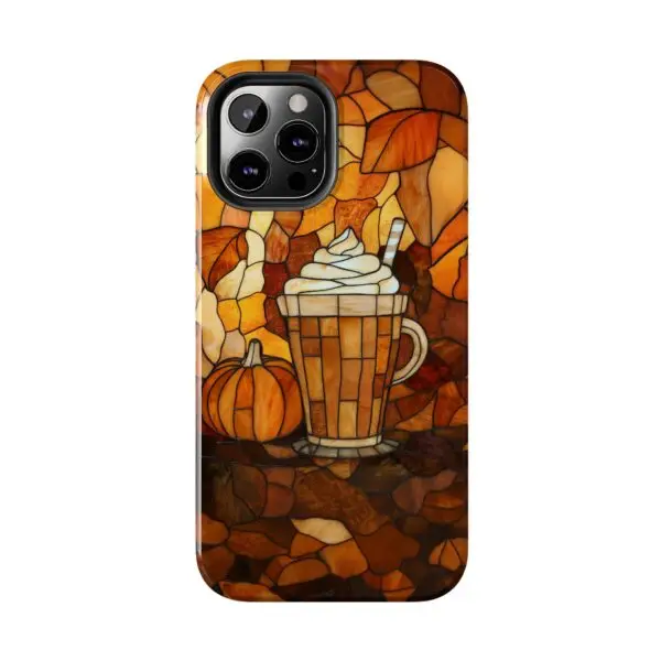 Stained Glass Pumpkin Spice Latte (PSL) Tough Phone Case for iPhone and Samsung - Image 54