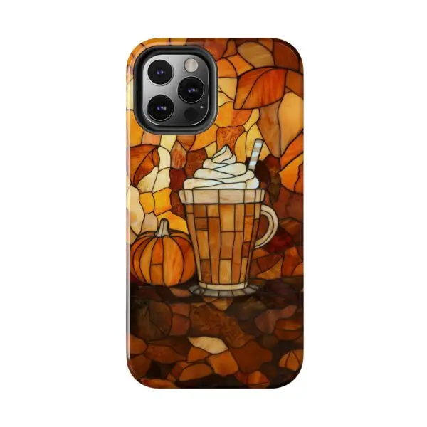 Stained Glass Pumpkin Spice Latte (PSL) Tough Phone Case for iPhone and Samsung - Image 48