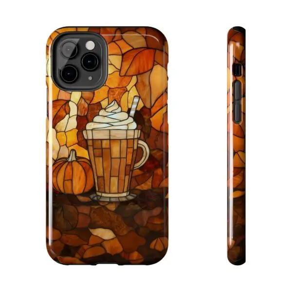Stained Glass Pumpkin Spice Latte (PSL) Tough Phone Case for iPhone and Samsung - Image 23