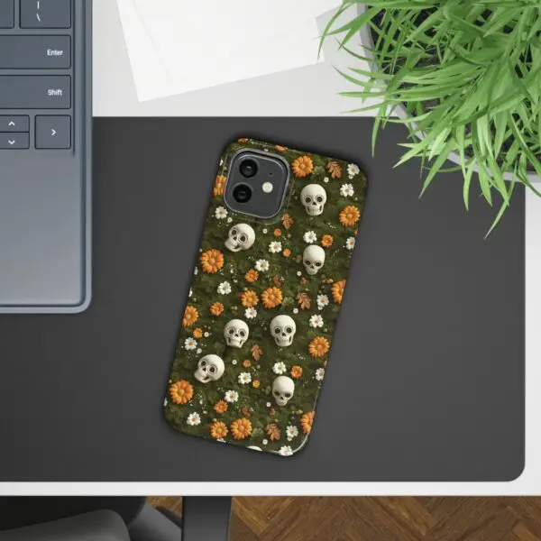 Autumn Requiem Mossy Autumn Skull Slim Phone Case for iPhone and Samsung - Image 29
