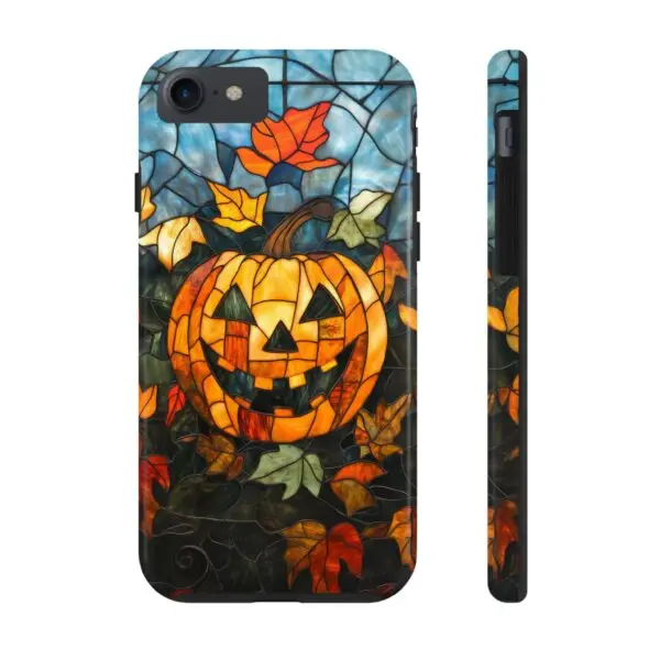 Luminous Lantern Halloween Stained Glass Tough Phone Case for iPhone and Samsung - Image 7