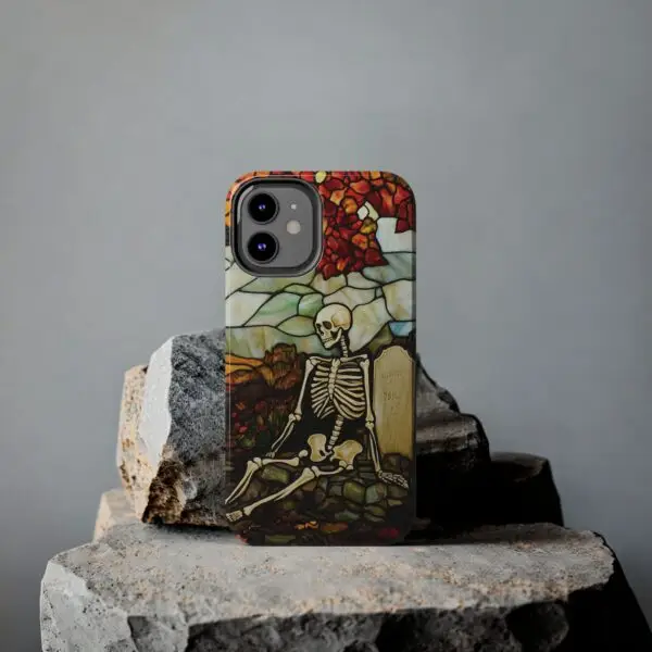 Autumn Graveyard Skeleton Tough Phone Cases for iPhone and Samsung - Image 45