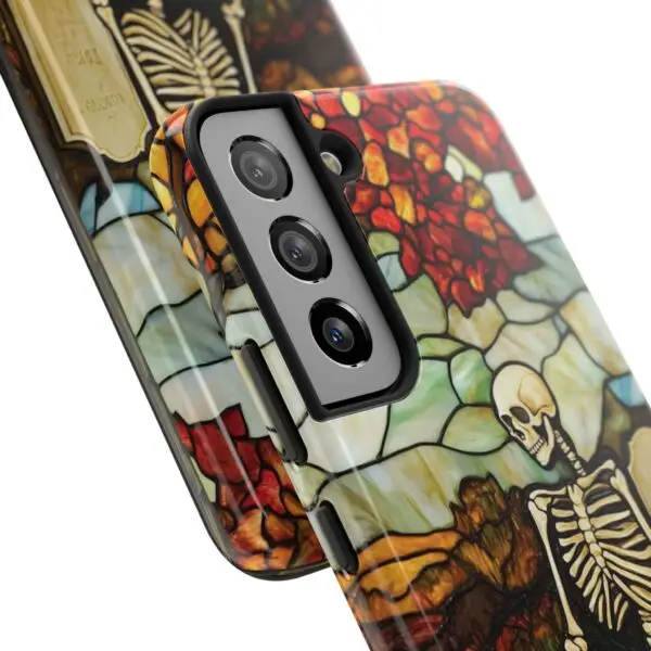 Autumn Graveyard Skeleton Tough Phone Cases for iPhone and Samsung - Image 117