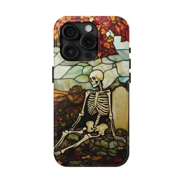 Autumn Graveyard Skeleton Tough Phone Cases for iPhone and Samsung - Image 91