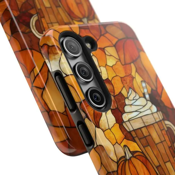 Stained Glass Pumpkin Spice Latte (PSL) Tough Phone Case for iPhone and Samsung - Image 112