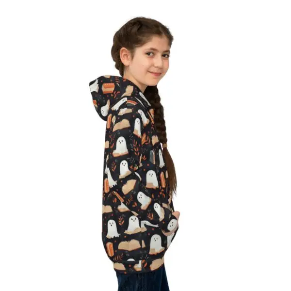 Haunted Library Halloween Children's Hoodie - Image 5