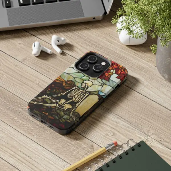 Autumn Graveyard Skeleton Tough Phone Cases for iPhone and Samsung - Image 86
