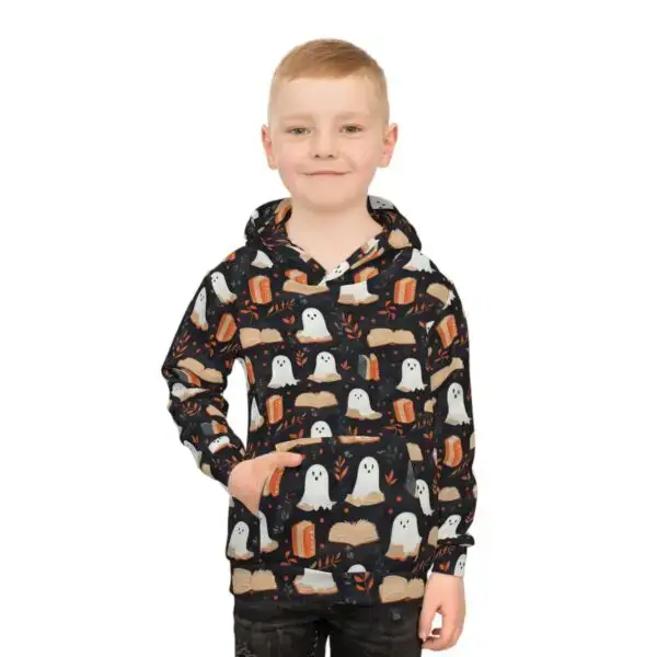 Haunted Library Halloween Children's Hoodie - Image 7