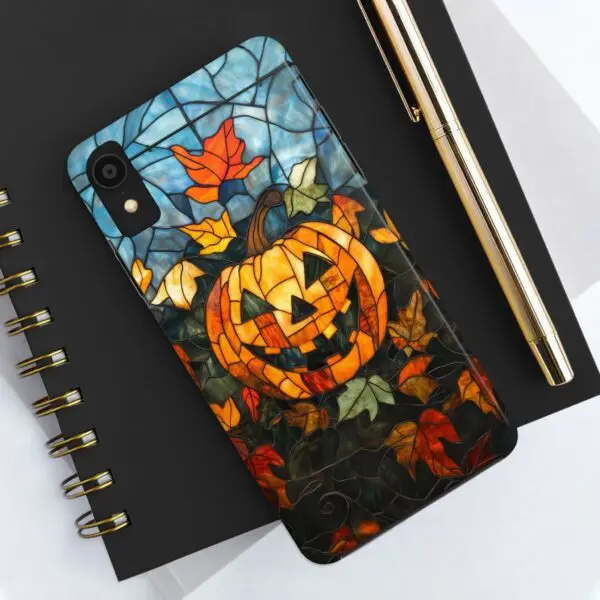 Luminous Lantern Halloween Stained Glass Tough Phone Case for iPhone and Samsung - Image 12