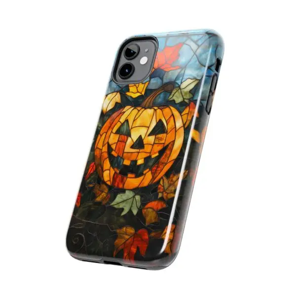 Luminous Lantern Halloween Stained Glass Tough Phone Case for iPhone and Samsung - Image 19