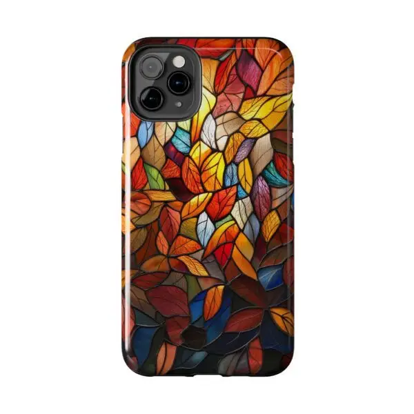 Autumn Leaves Stained Glass Tough Phone Case for iPhone and Samsung - Image 30