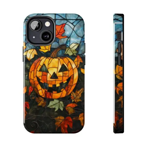 Luminous Lantern Halloween Stained Glass Tough Phone Case for iPhone and Samsung - Image 65