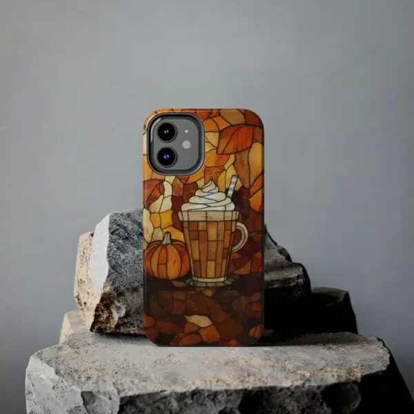 Stained Glass Pumpkin Spice Latte (PSL) Tough Phone Case for iPhone and Samsung - Image 45