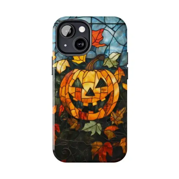 Luminous Lantern Halloween Stained Glass Tough Phone Case for iPhone and Samsung - Image 66