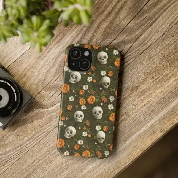 Autumn Requiem Mossy Autumn Skull Slim Phone Case for iPhone and Samsung - Image 5