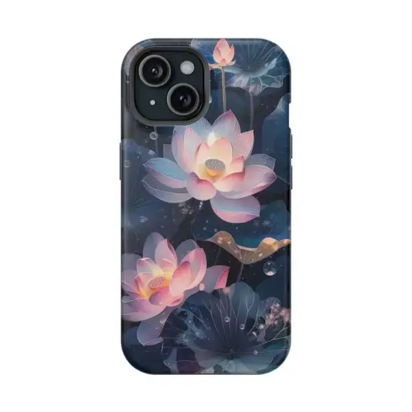 Dew-Kissed Lotus Magnetic Tough Case for iPhone and Samsung - Image 86