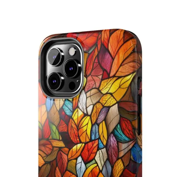 Autumn Leaves Stained Glass Tough Phone Case for iPhone and Samsung - Image 56