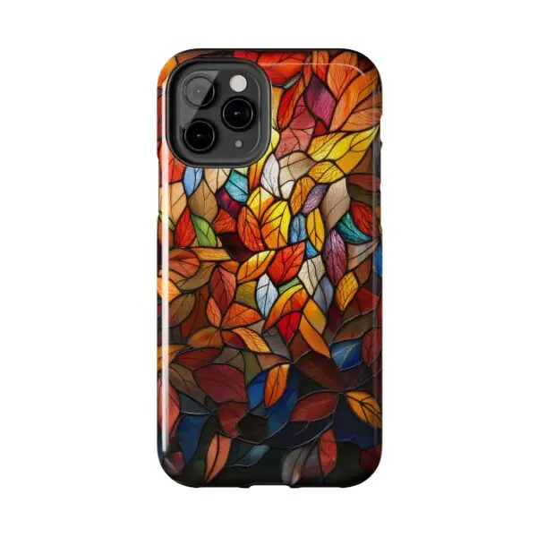 Autumn Leaves Stained Glass Tough Phone Case for iPhone and Samsung - Image 24