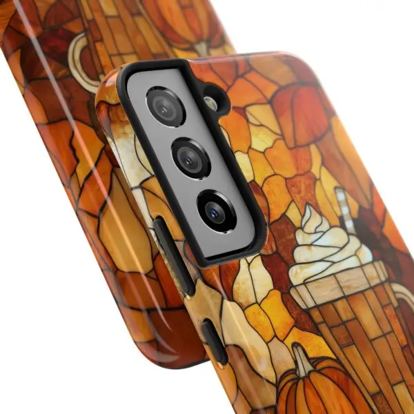 Stained Glass Pumpkin Spice Latte (PSL) Tough Phone Case for iPhone and Samsung - Image 117