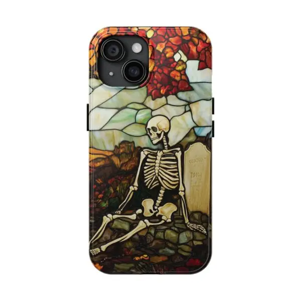 Autumn Graveyard Skeleton Tough Phone Cases for iPhone and Samsung