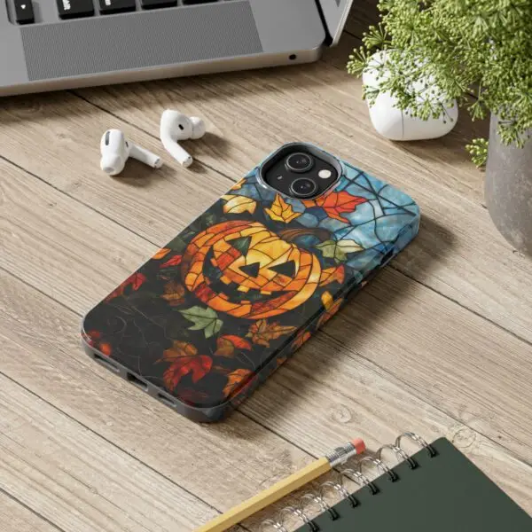 Luminous Lantern Halloween Stained Glass Tough Phone Case for iPhone and Samsung - Image 90