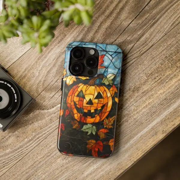 Luminous Lantern Halloween Stained Glass Tough Phone Case for iPhone and Samsung - Image 95