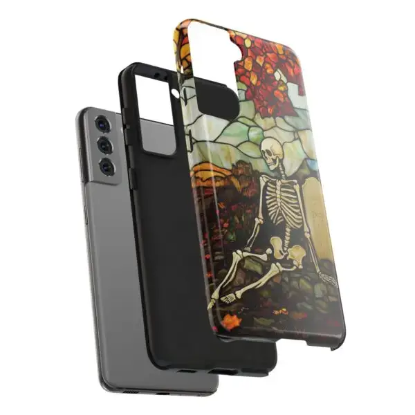 Autumn Graveyard Skeleton Tough Phone Cases for iPhone and Samsung - Image 124
