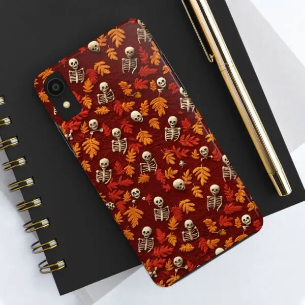 3D Orange Autumn Skeleton Tough Phone Cases for iPhone and Samsung - Image 12