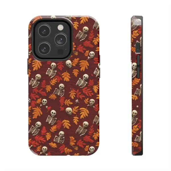 3D Orange Autumn Skeleton Tough Phone Cases for iPhone and Samsung - Image 85