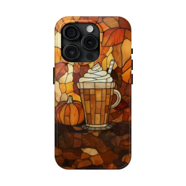 Stained Glass Pumpkin Spice Latte (PSL) Tough Phone Case for iPhone and Samsung - Image 91