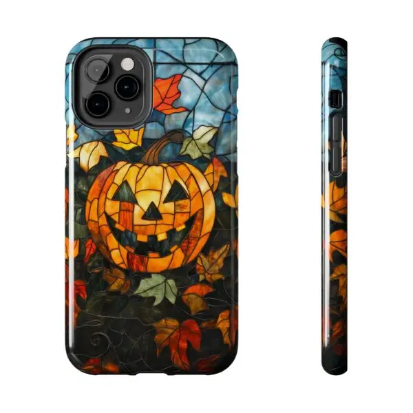 Luminous Lantern Halloween Stained Glass Tough Phone Case for iPhone and Samsung - Image 23