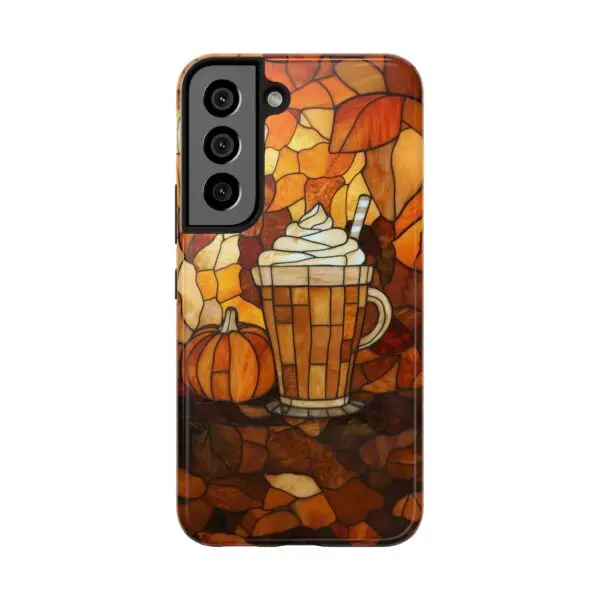 Stained Glass Pumpkin Spice Latte (PSL) Tough Phone Case for iPhone and Samsung - Image 116